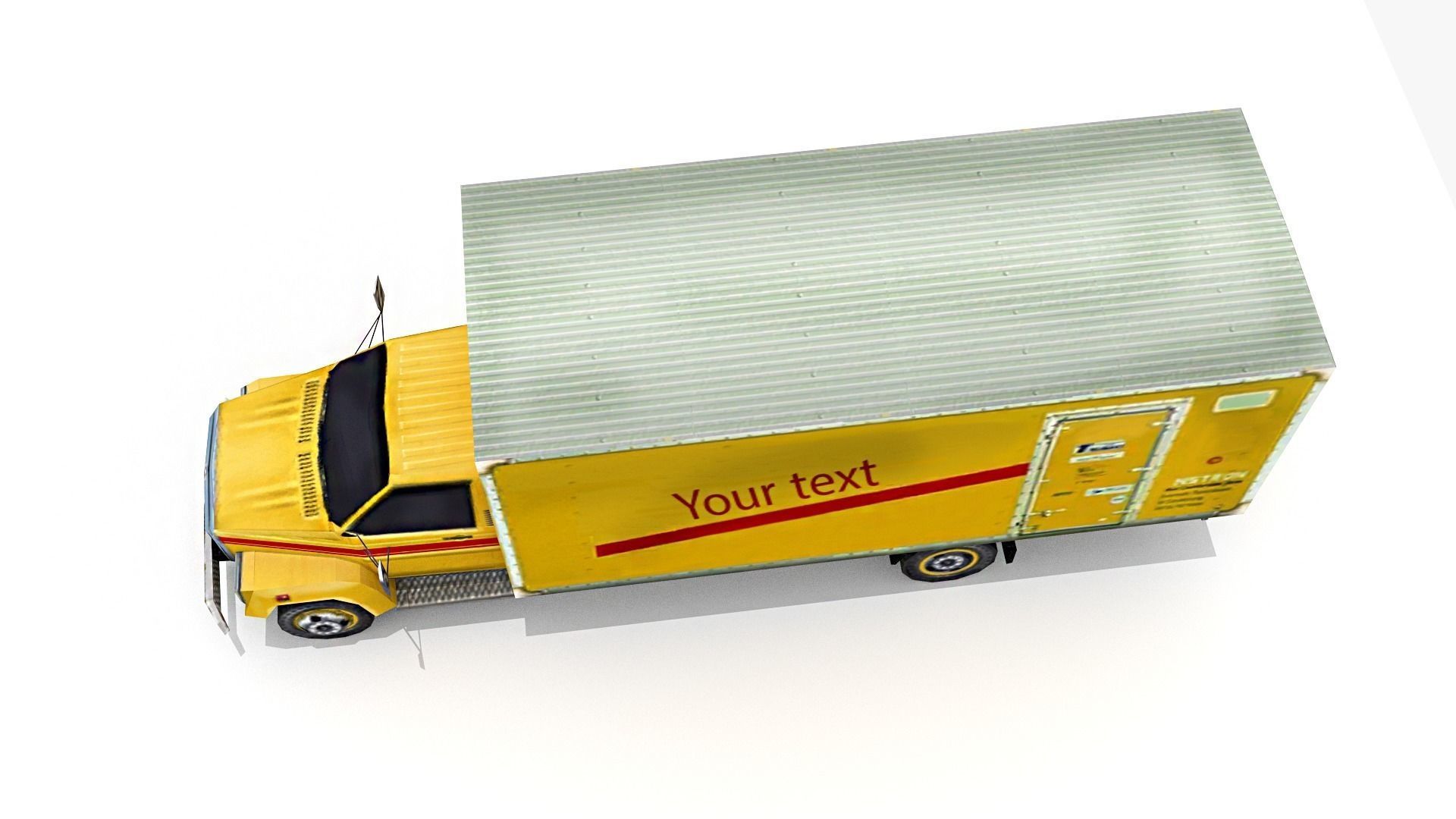 Moving Truck Low-poly 3D model_4