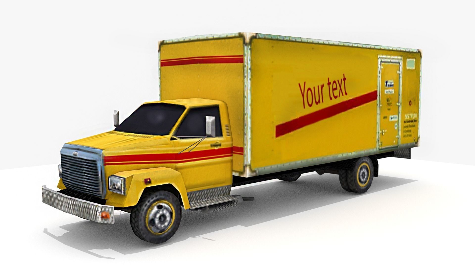 Moving Truck Low-poly 3D model_0