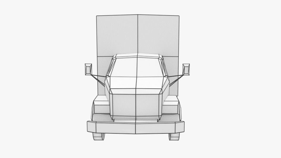 Moving Truck Low-poly 3D model_6