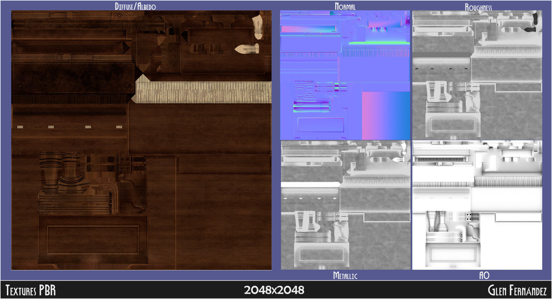 Old victorian wooden upright piano low poly -UPDATED Low-poly 3D model_4