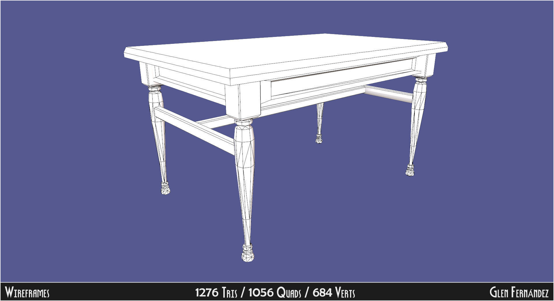 Old victorian wooden upright piano low poly -UPDATED Low-poly 3D model_9