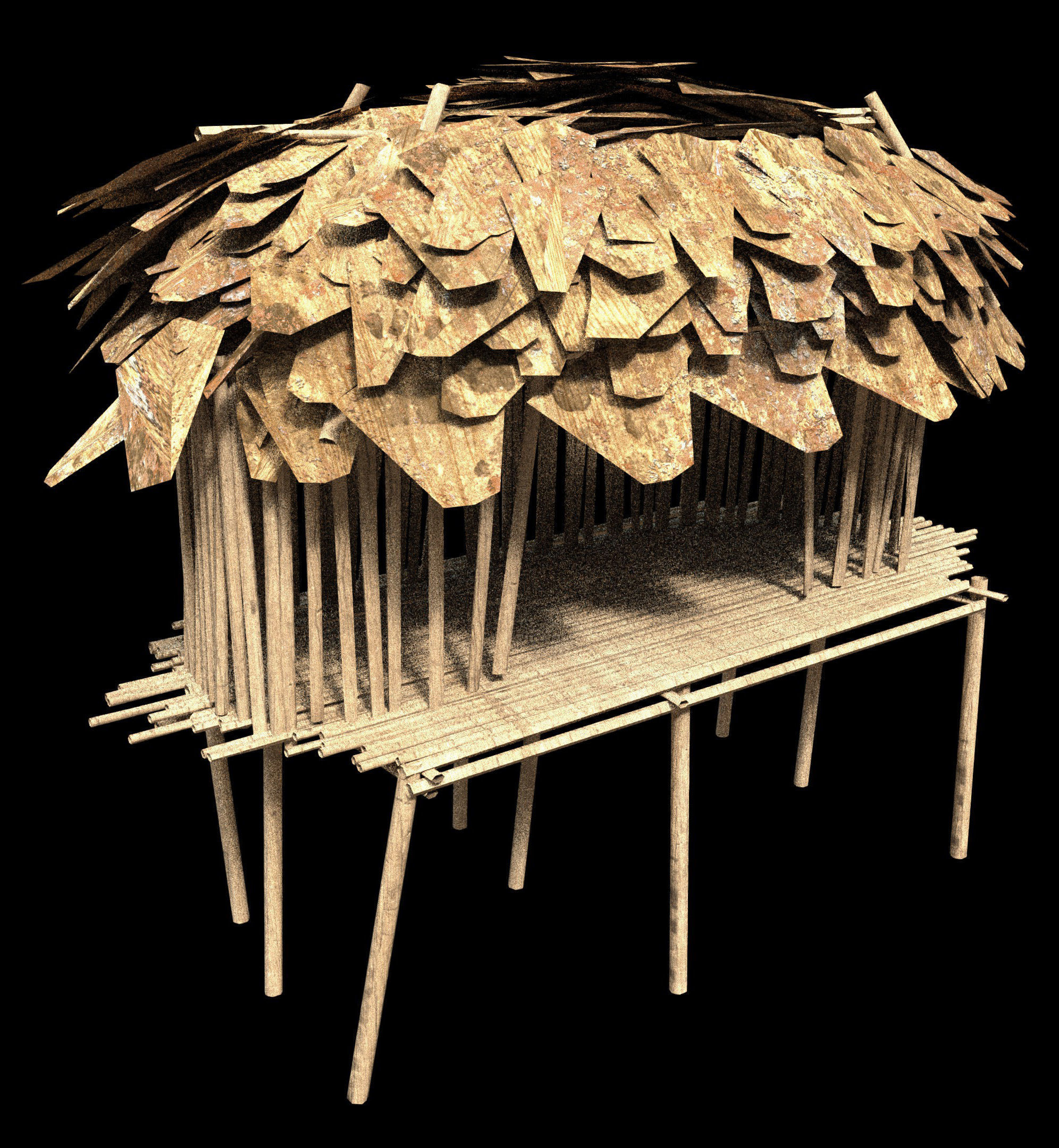 Forest House - PBR - Textured Low-poly 3D model_1