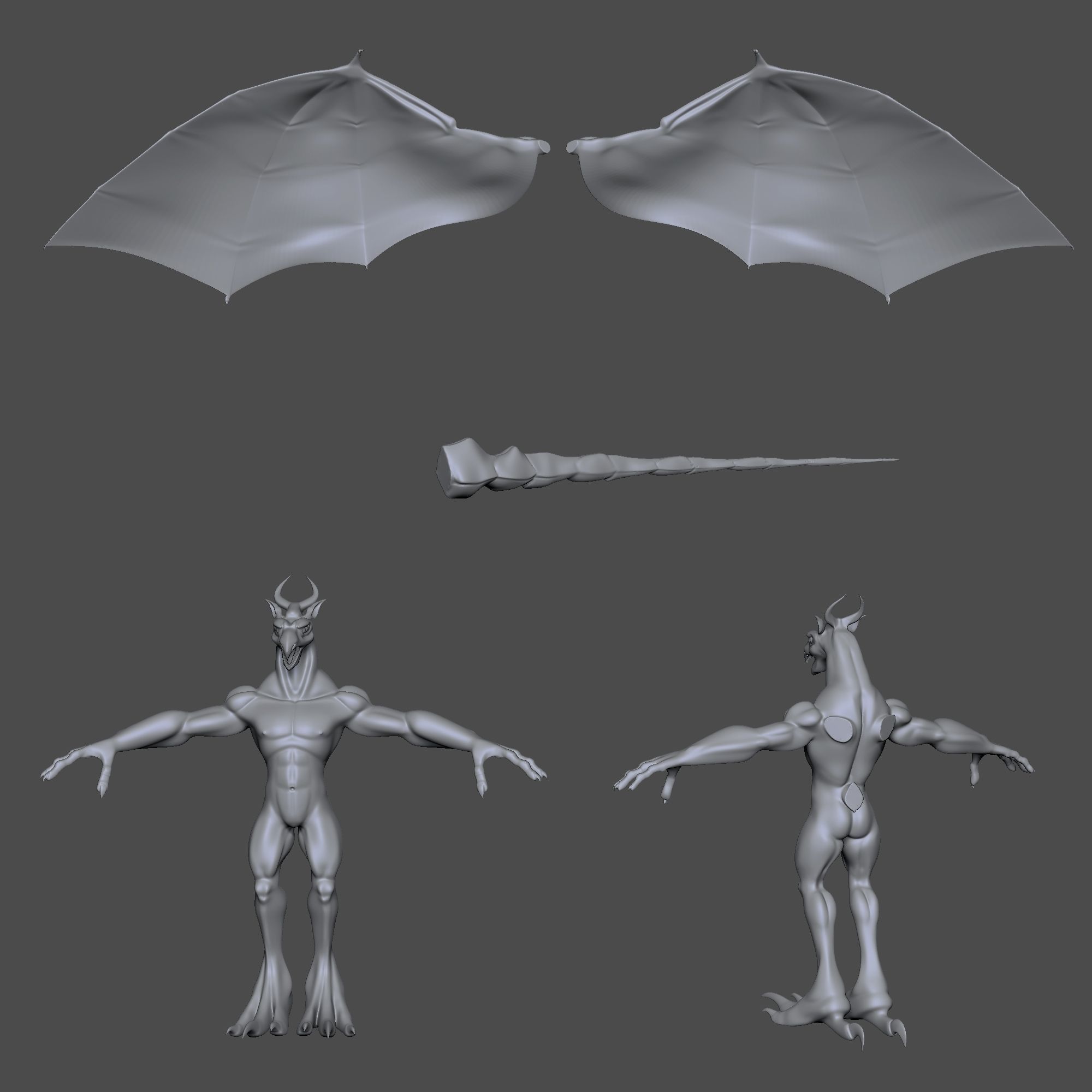 Puff The Magic Scary 6 Eyed Dragon AAA 3D print model_15