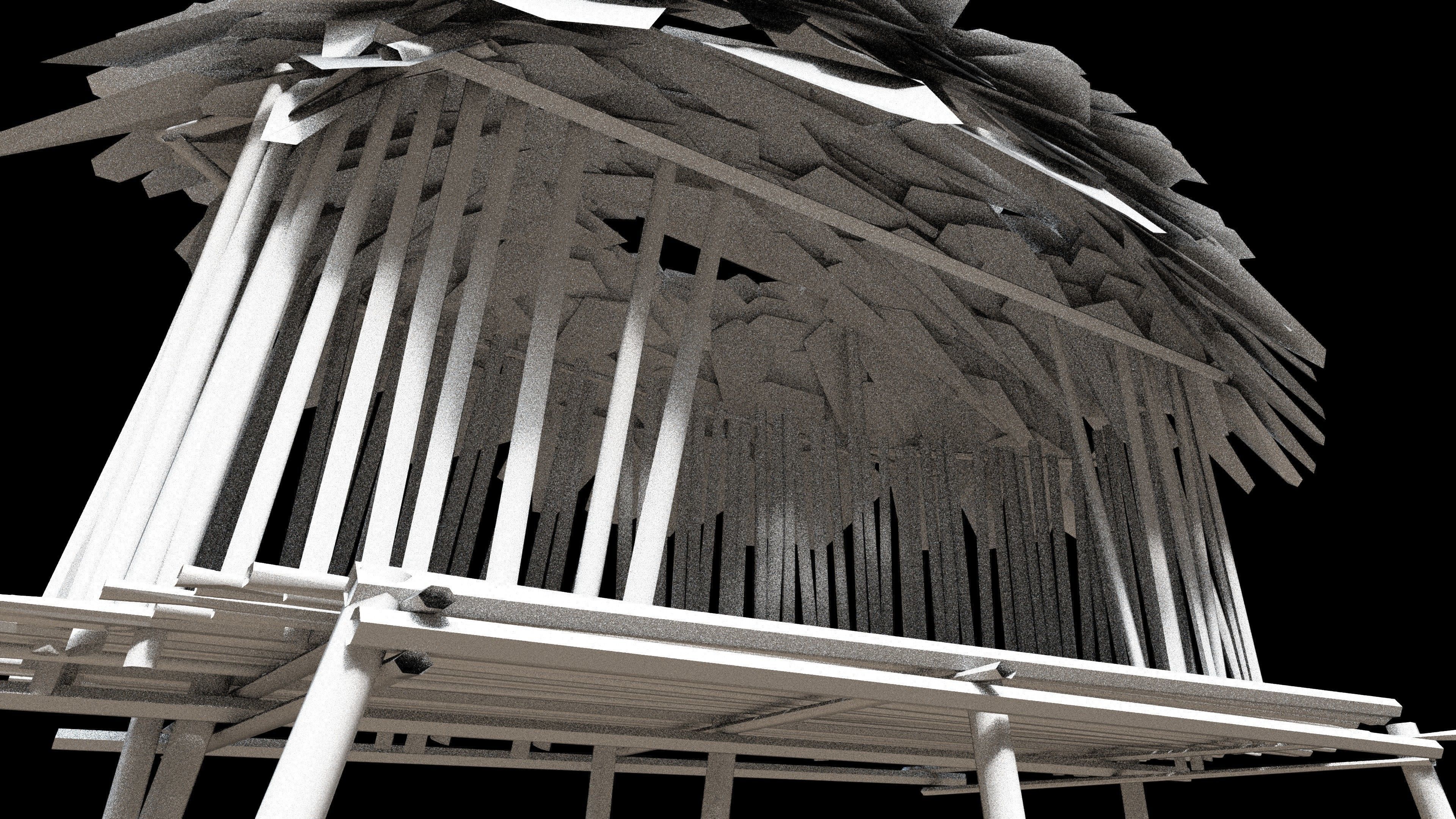 Forest House Low-poly 3D model_4