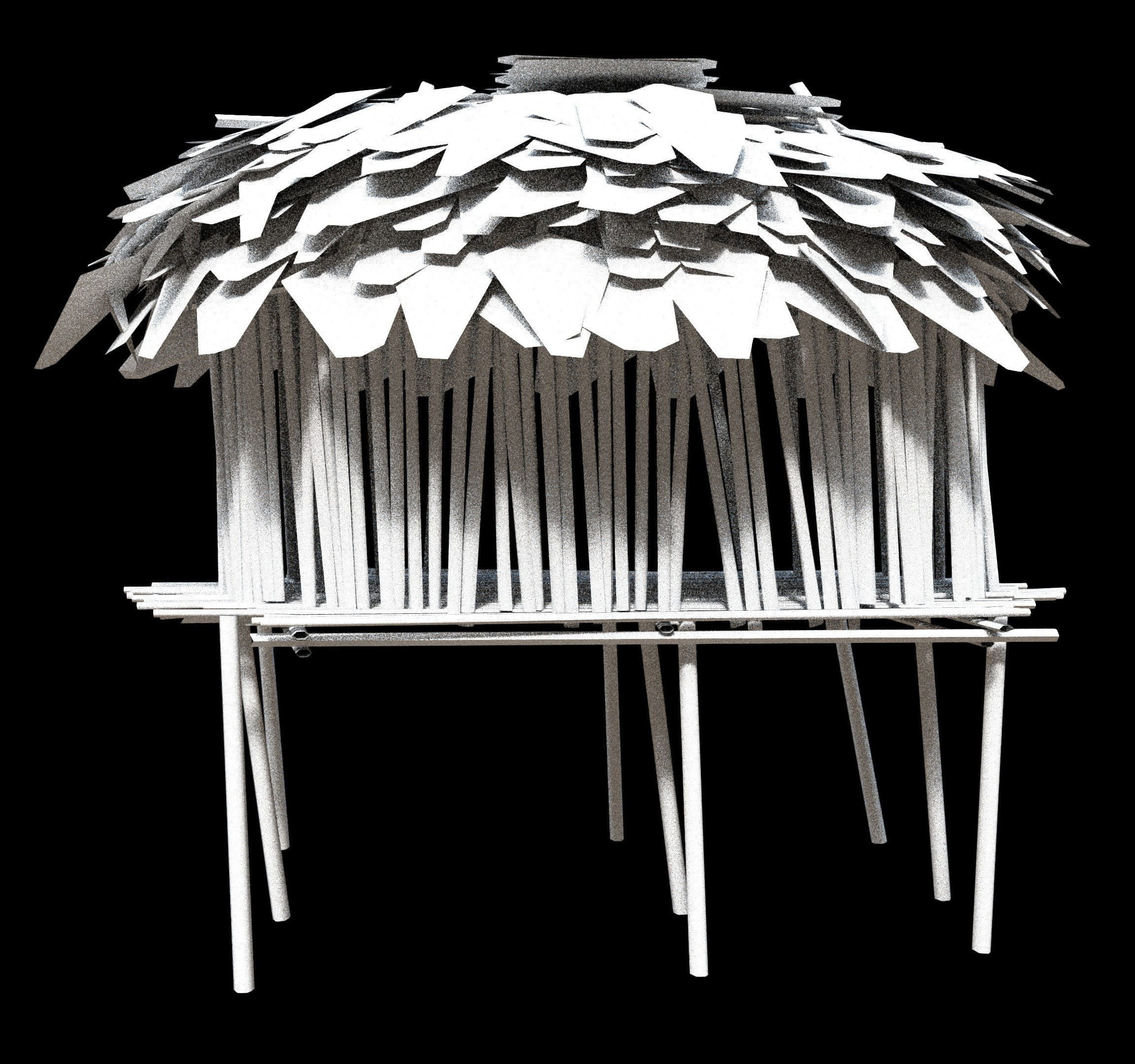 Forest House Low-poly 3D model_3