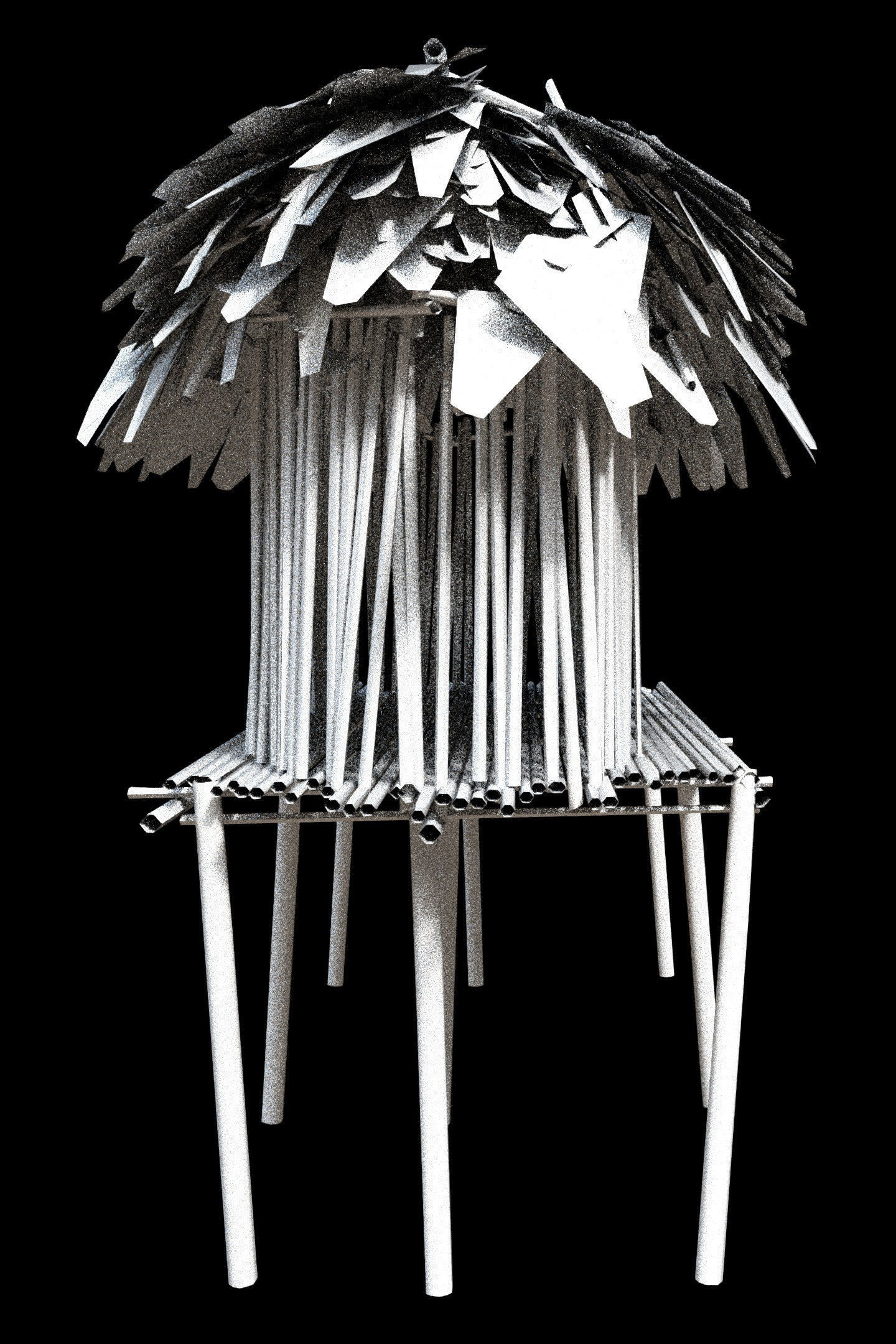 Forest House Low-poly 3D model_2