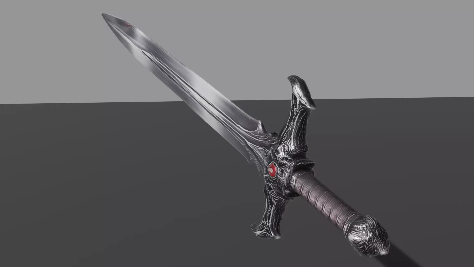 DVL3DStudio Emberblade Sword Dark Fantasy Low Poly Game Ready Low-poly 3D model