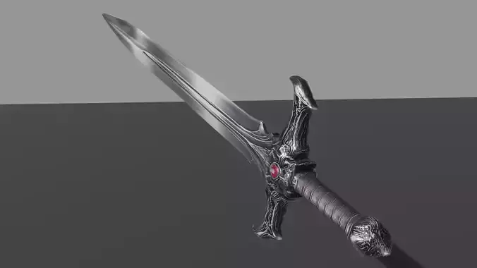 DVL3DStudio Emberblade Sword Dark Fantasy Low Poly Game Ready