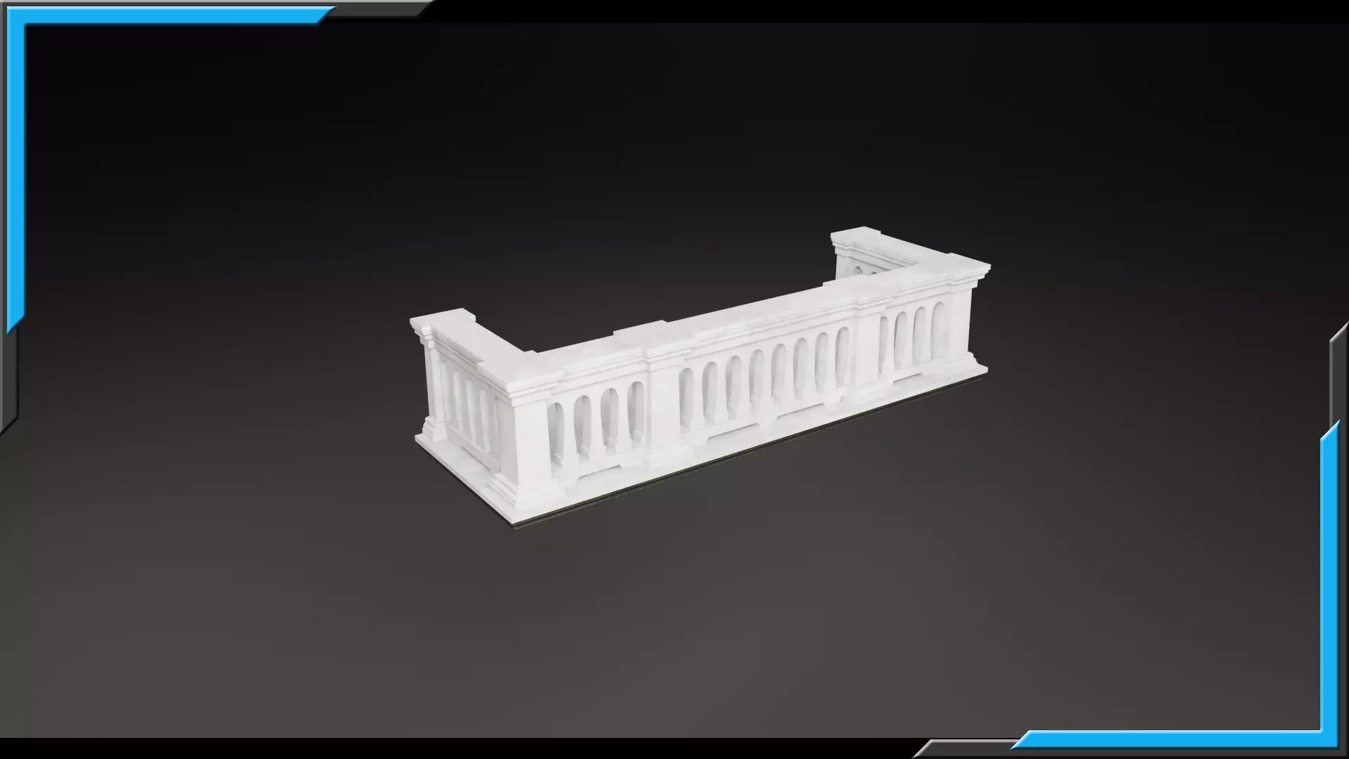 Building Architecture Element Textured Base Mesh 18 Low-poly 3D model
