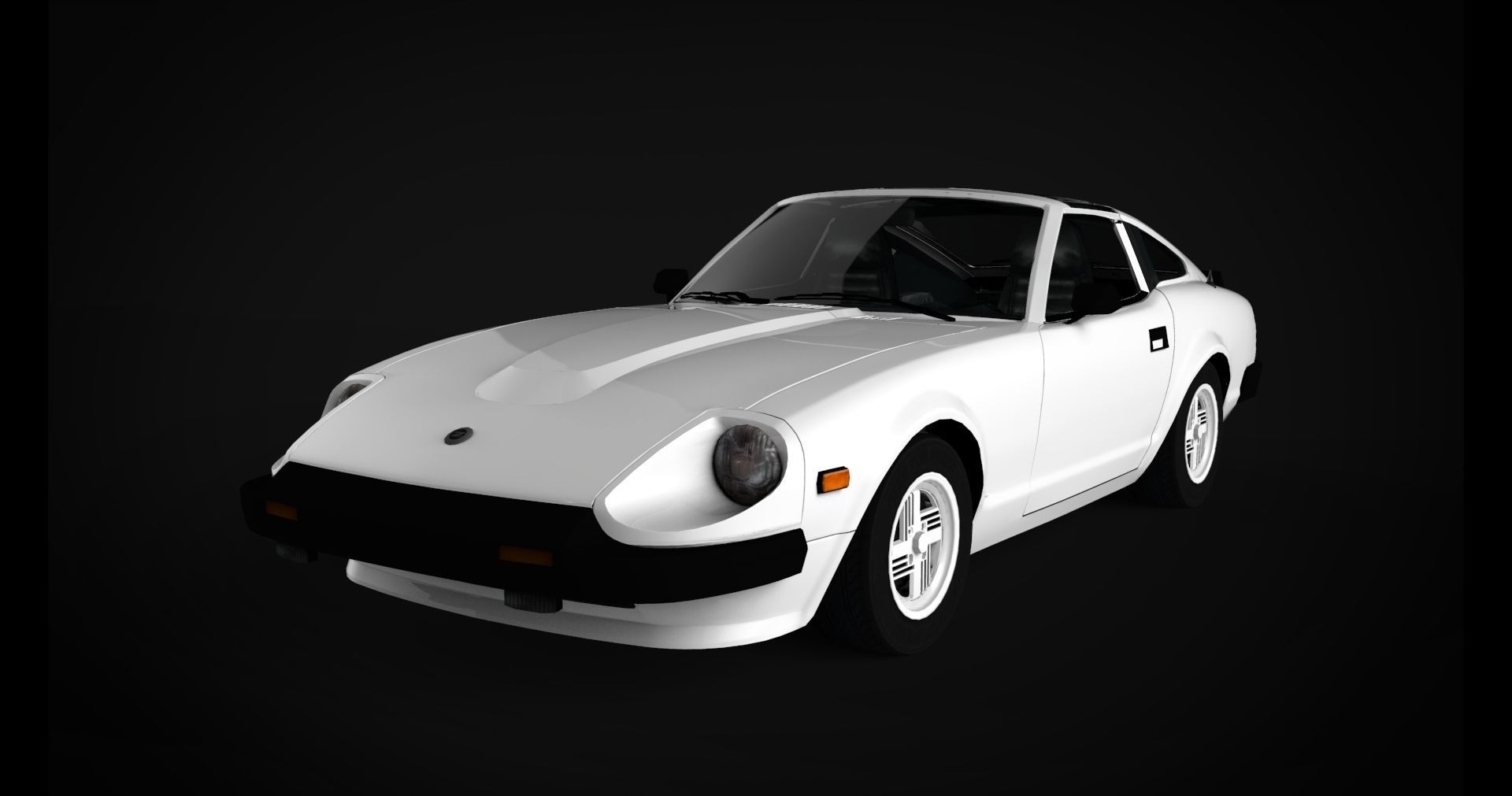 Nissan 280Z Low-poly 3D model_1