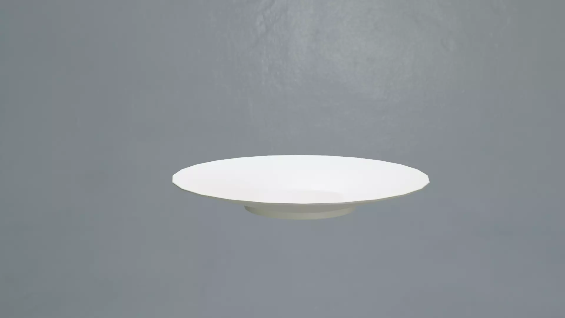 Simple Ceramic Plate - Low Poly Free 3D model