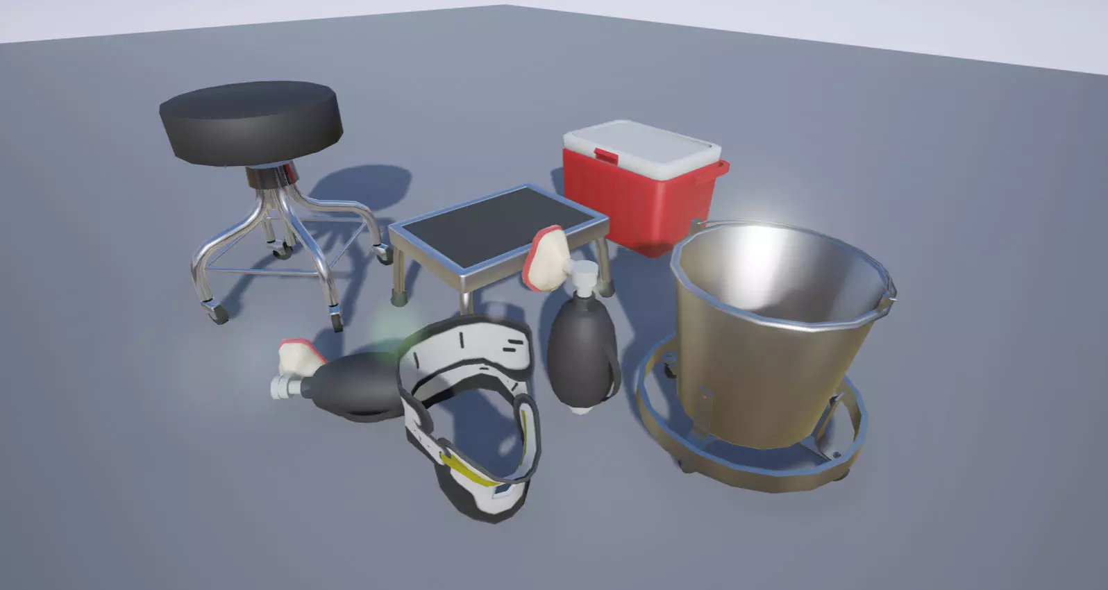 Surgical Room Accessories 01 Low-poly 3D model_0