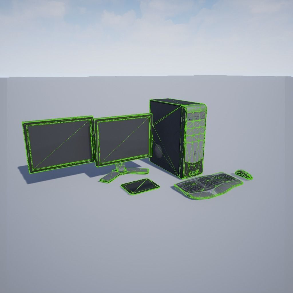 Hospital Computer Cart 3D model_1