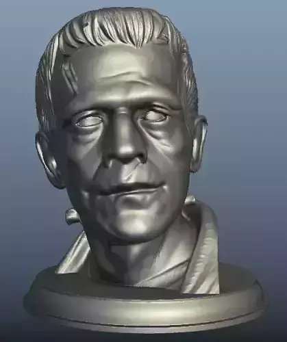 Frankenstein Boris Karloff life size scale bust 3D model 3D printable ...
