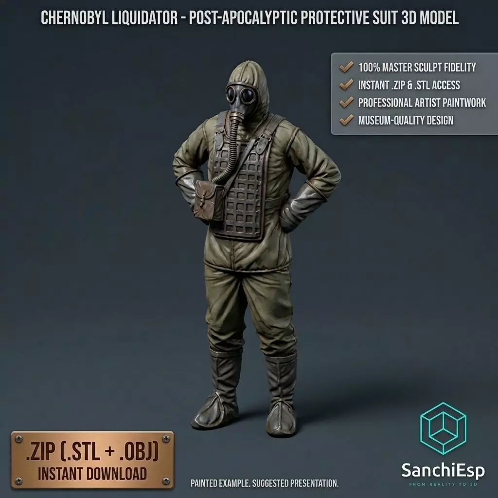 Chernobyl Liquidator High-Poly 3D Model 3D print model
