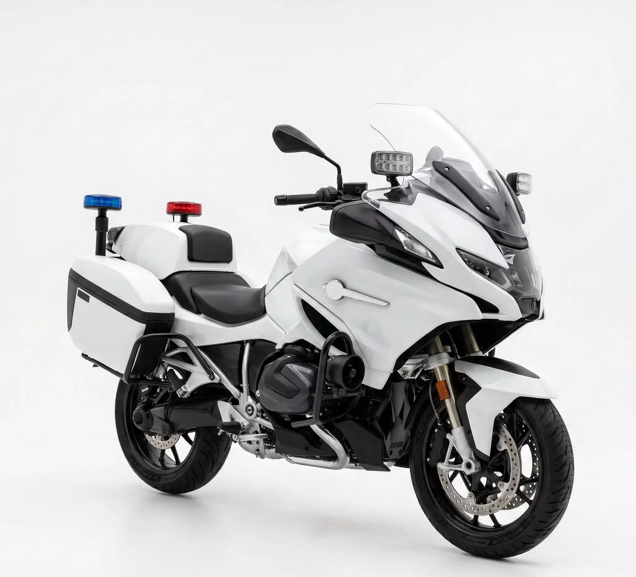 Modern Police Touring Motorcycle Low-poly 3D model