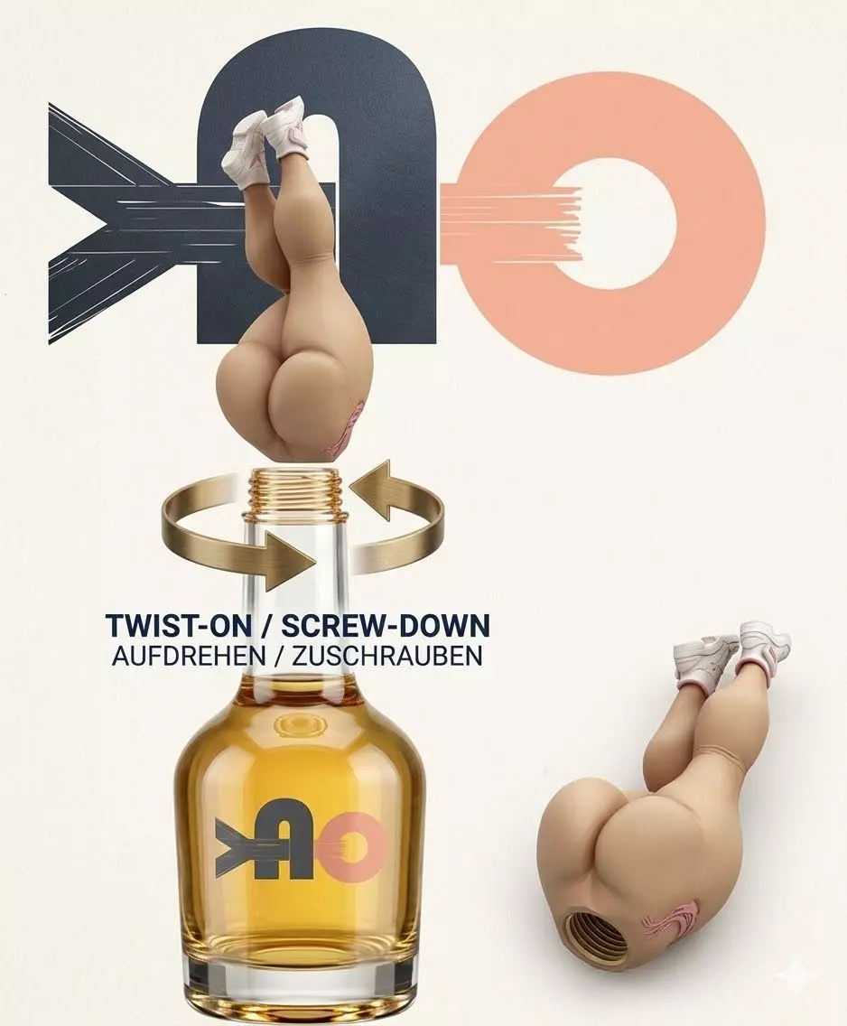 Booty Cap Flaschenverschluss The Legs Up Bottle Topper 3D print model