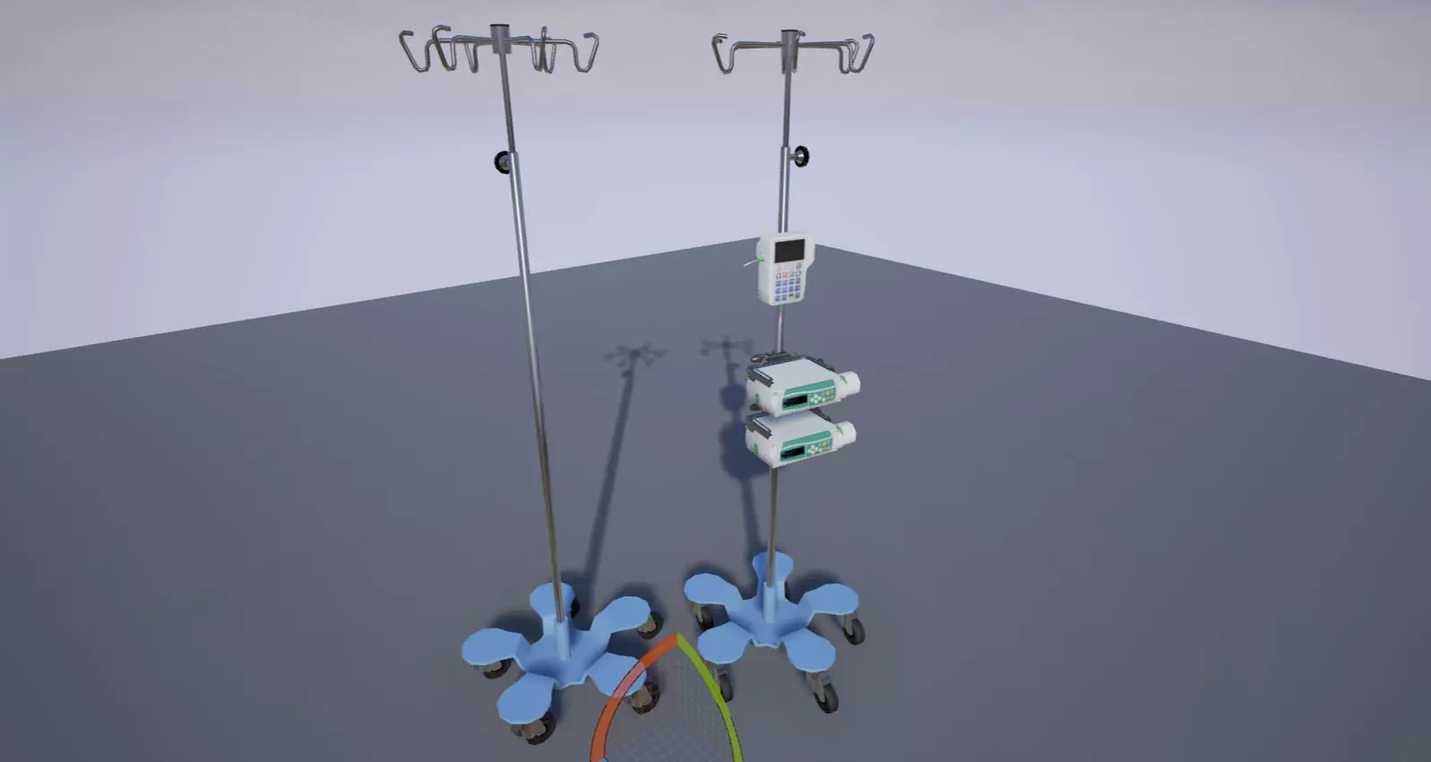 IV Stands  Low-poly 3D model_0