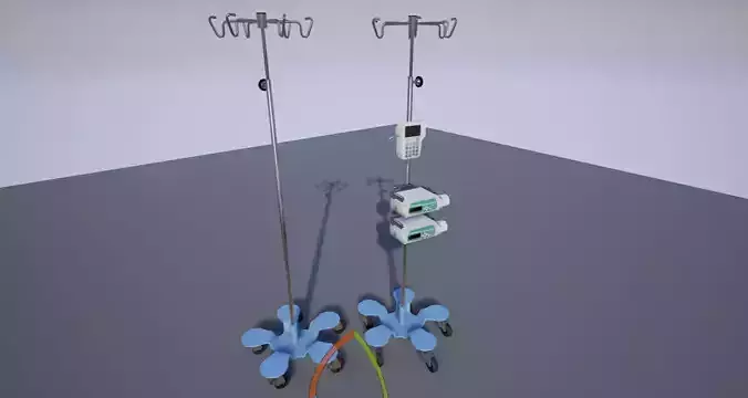 IV Stands  Low-poly 3D model