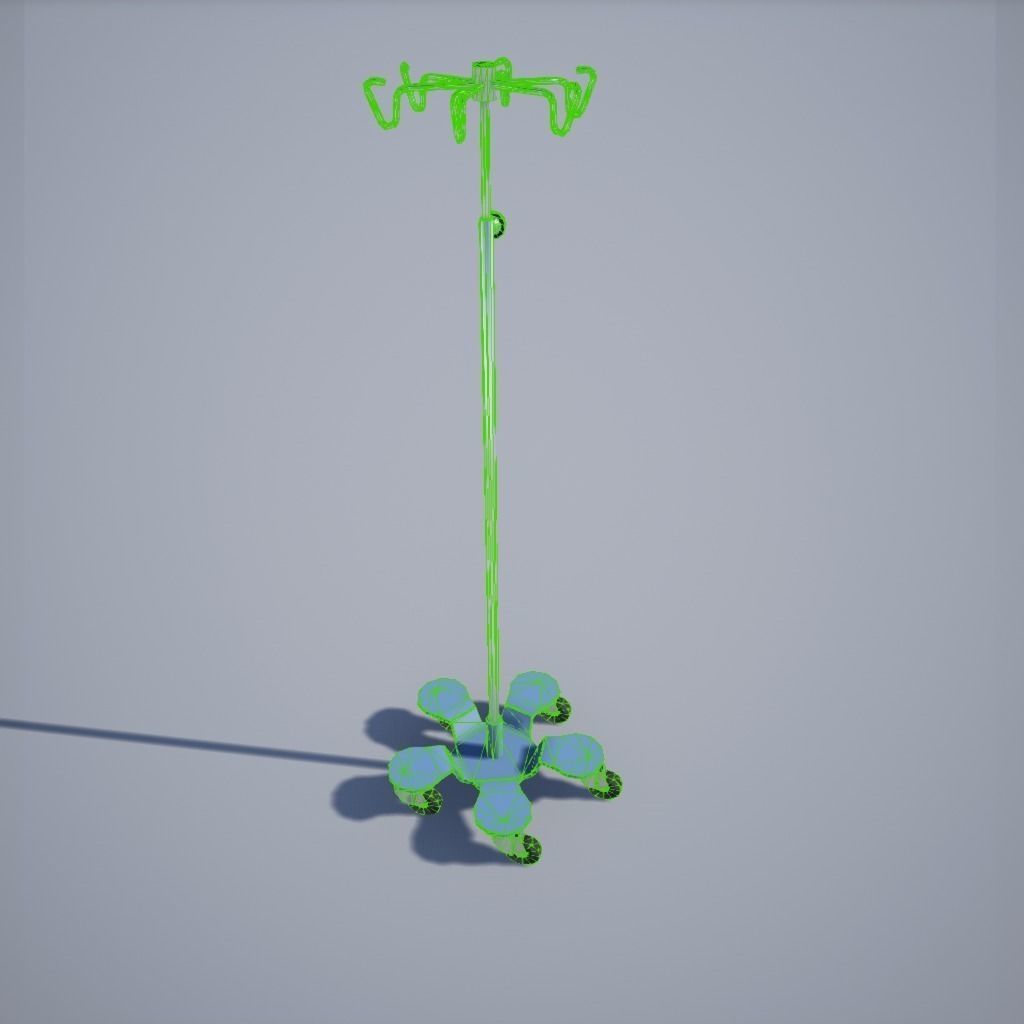 IV Stands  Low-poly 3D model_1