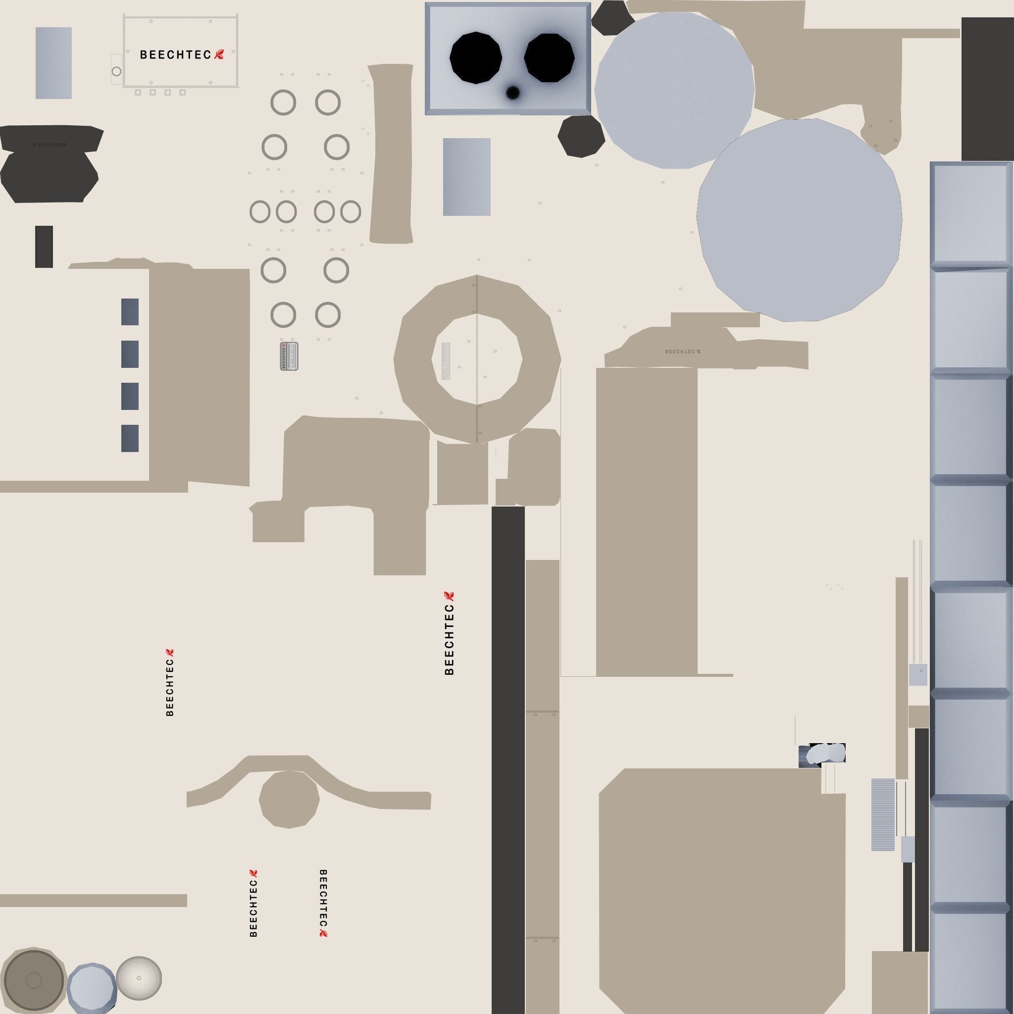 Operating Room Electronics and Lighting System Low-poly 3D model_9