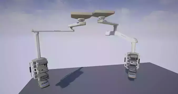 Operating Room Electronics and Lighting System Low-poly 3D model