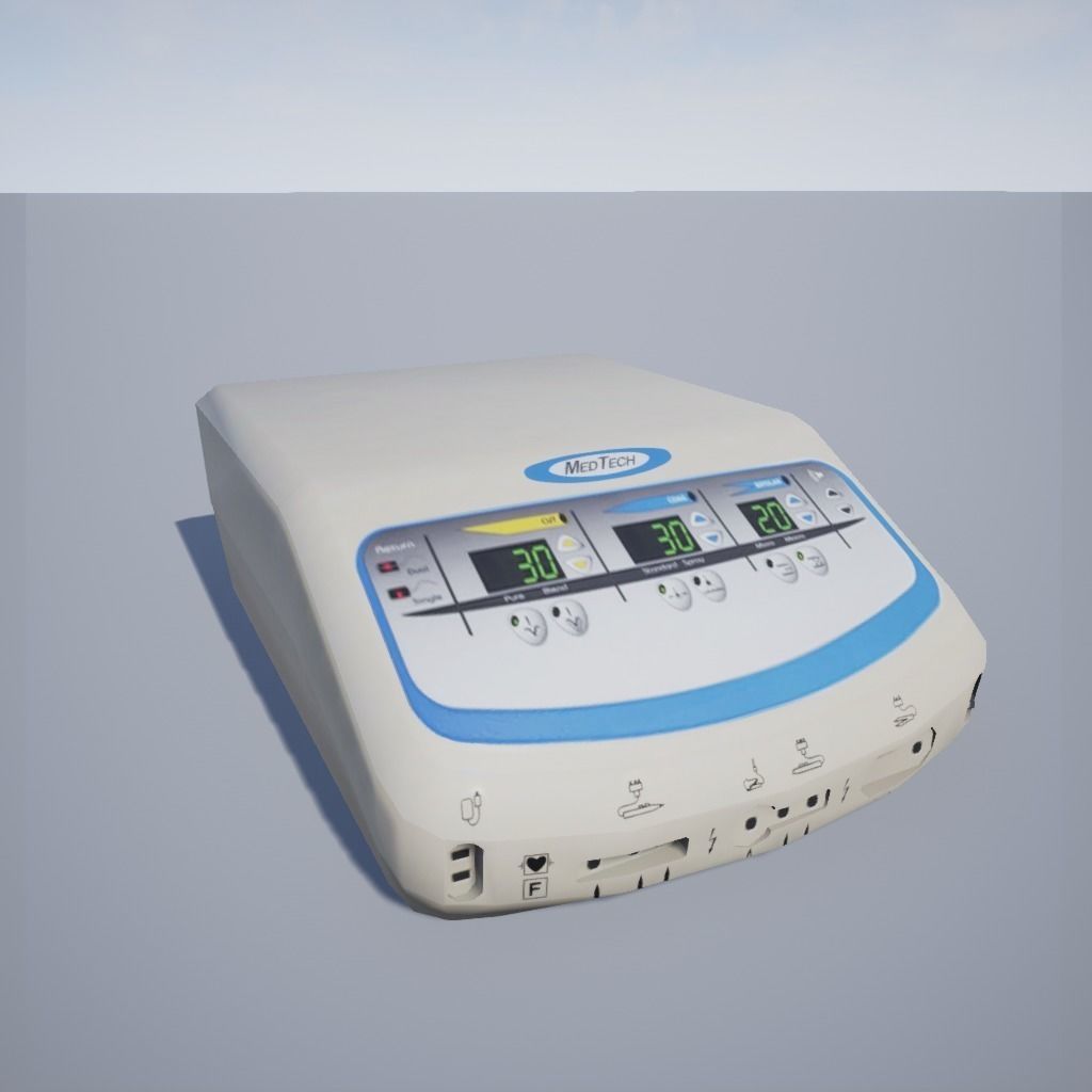 Operating Room Electronics and Lighting System Low-poly 3D model_8
