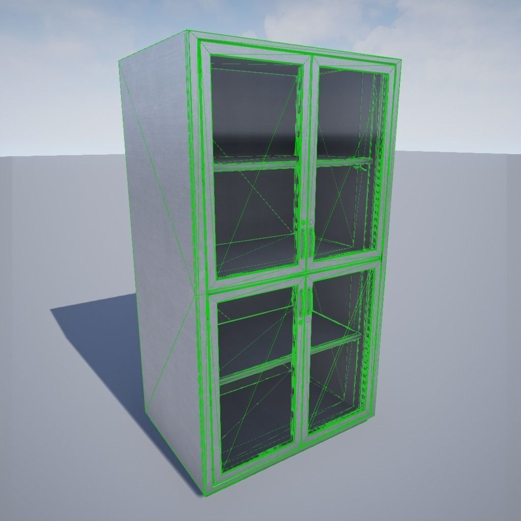 Surgery Room Cabinet Set Low-poly 3D model_1