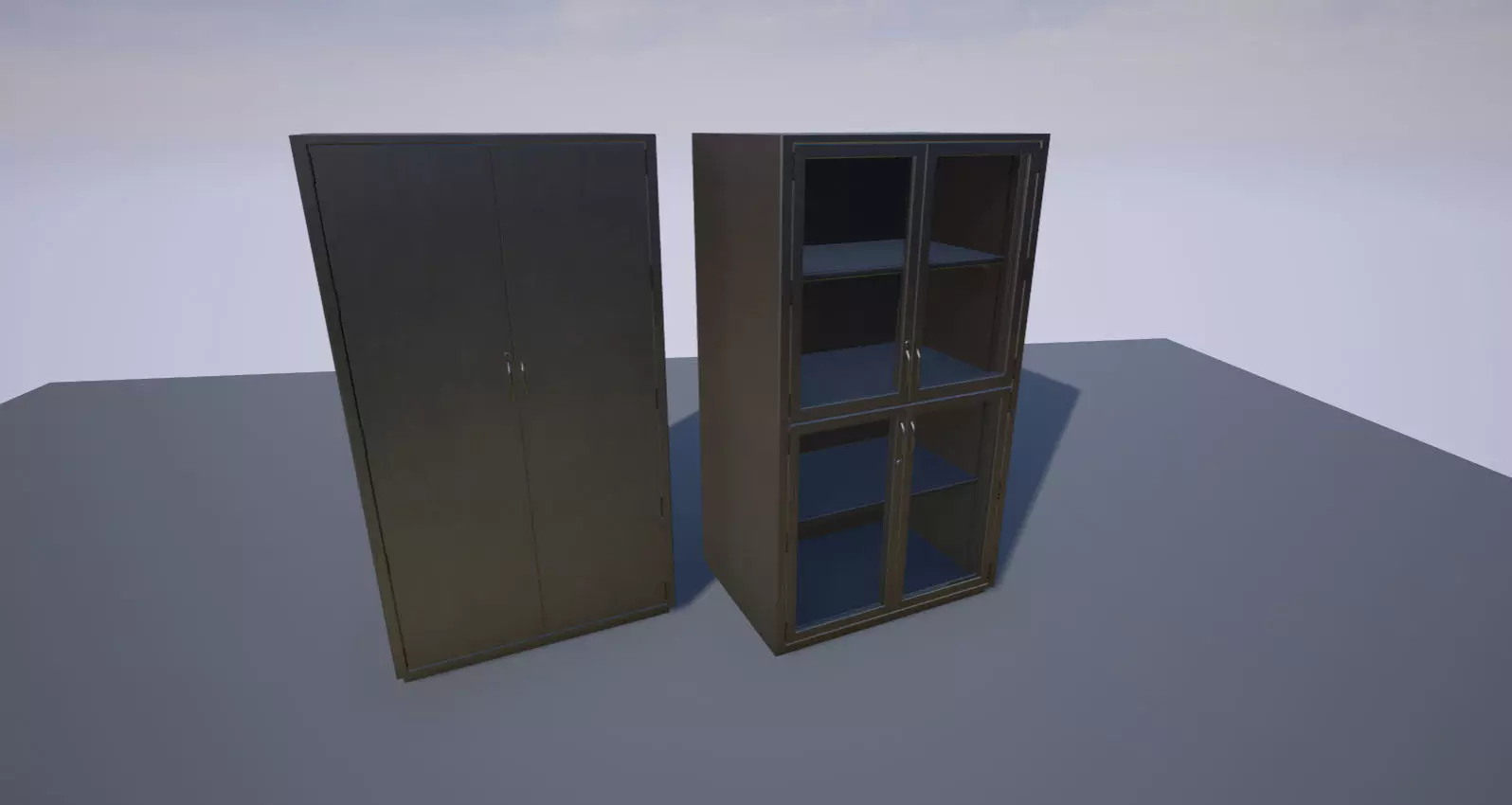 Surgery Room Cabinet Set Low-poly 3D model_0