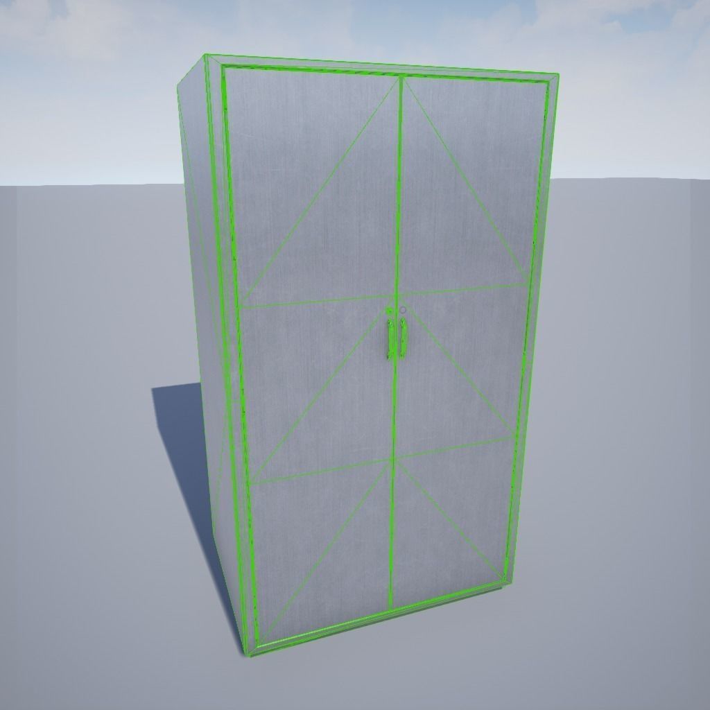 Surgery Room Cabinet Set Low-poly 3D model_2