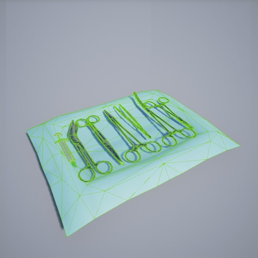 Surgical Instruments Low-poly 3D model_2