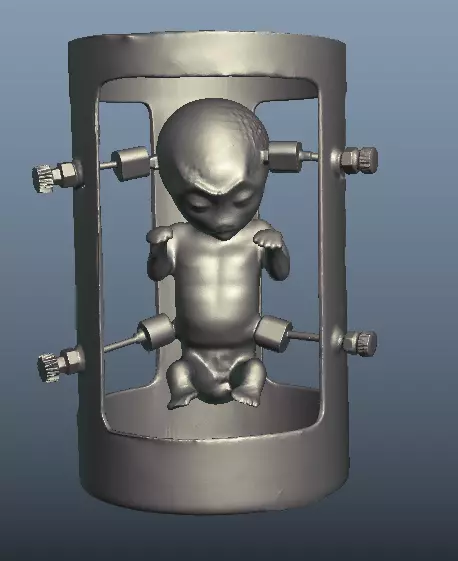 X files alien fetus 3D print model