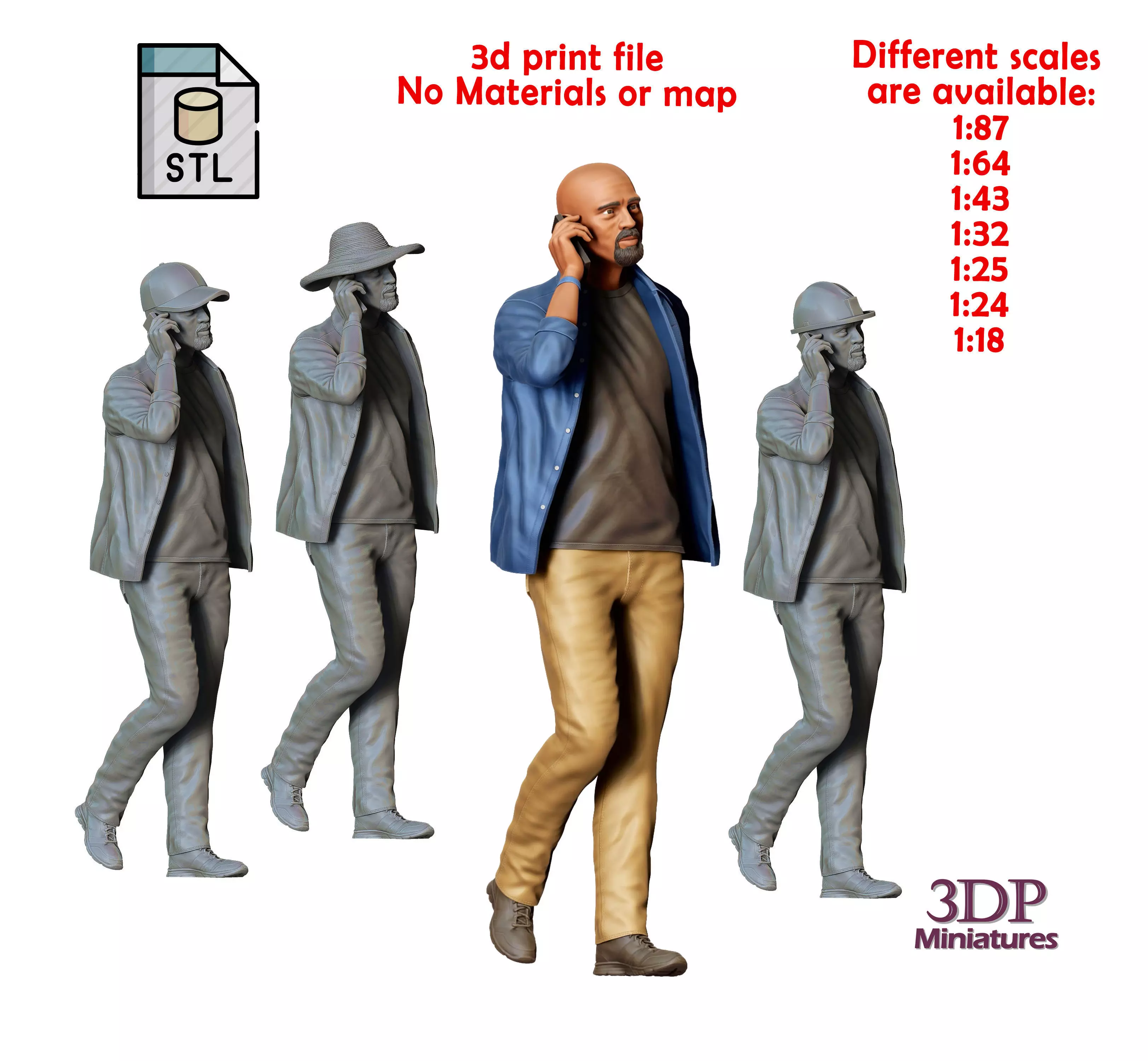 N4 Man Walking 3D print model