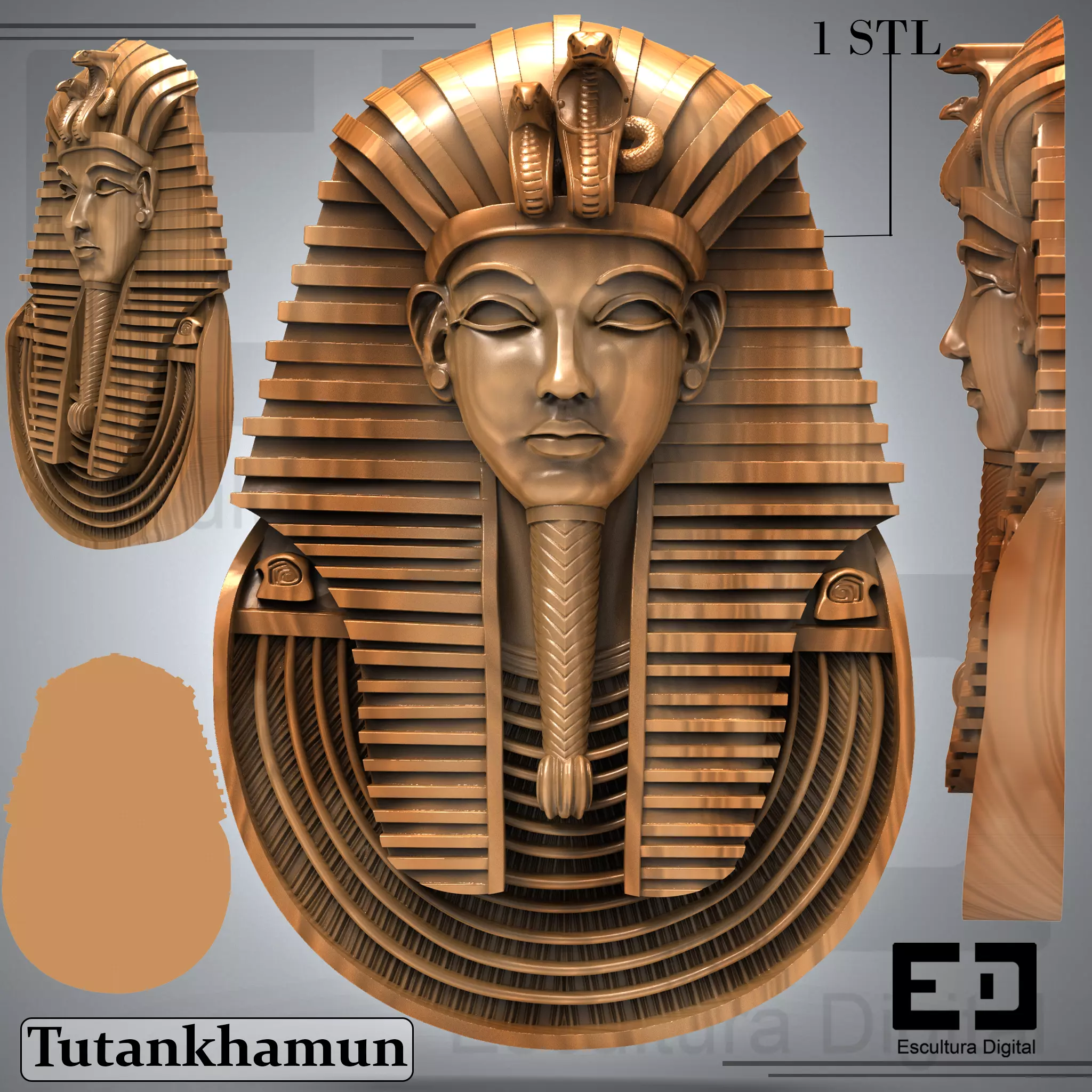 Tutankhamun 3D print model