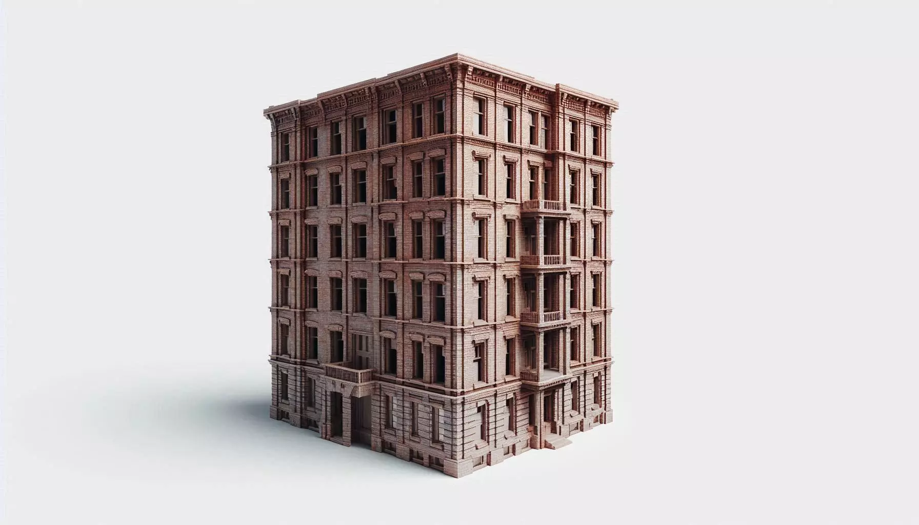 Empty Building 3D Printable Model 3D print model