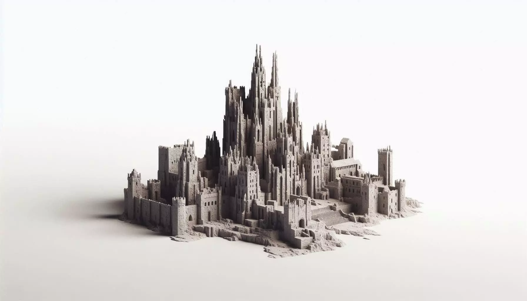 Abandoned City 3D Printable Model 3D print model