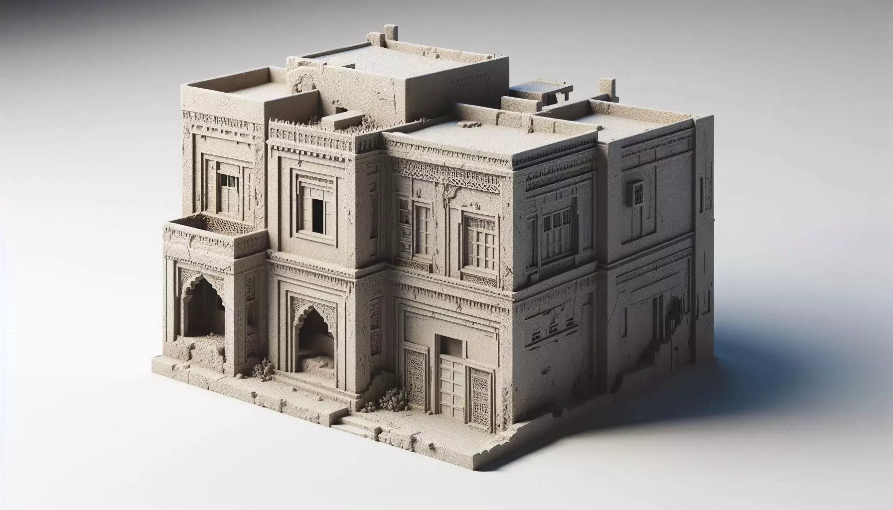 Modern Multi-Story Building 3D Model 3D print model