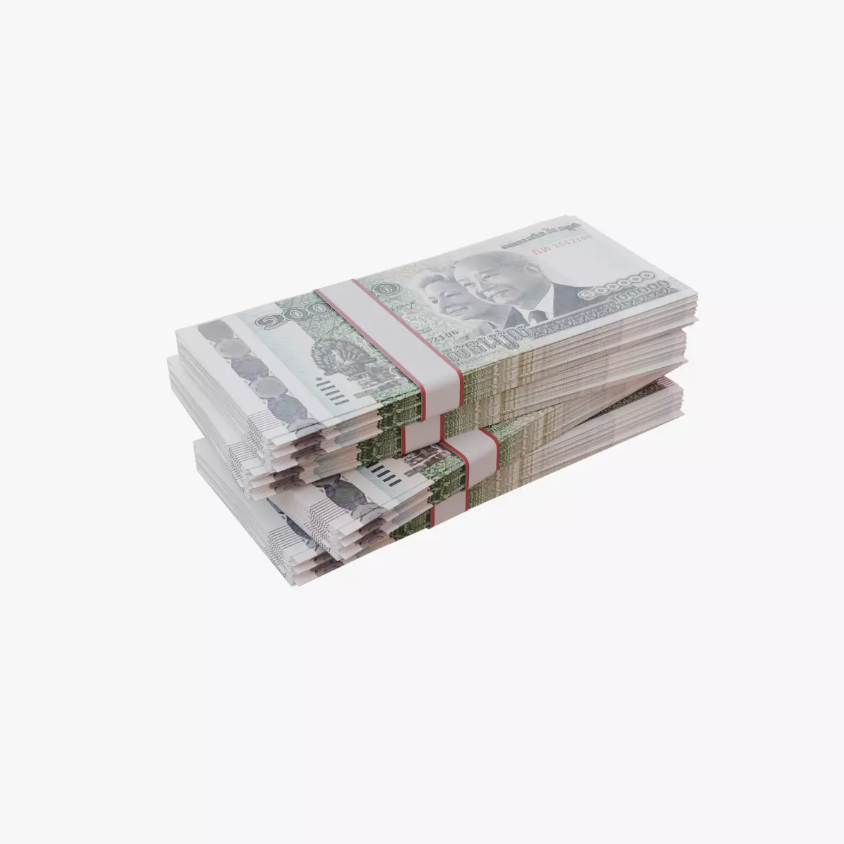 100000 Cambodian Riel KHR Low-poly 3D model