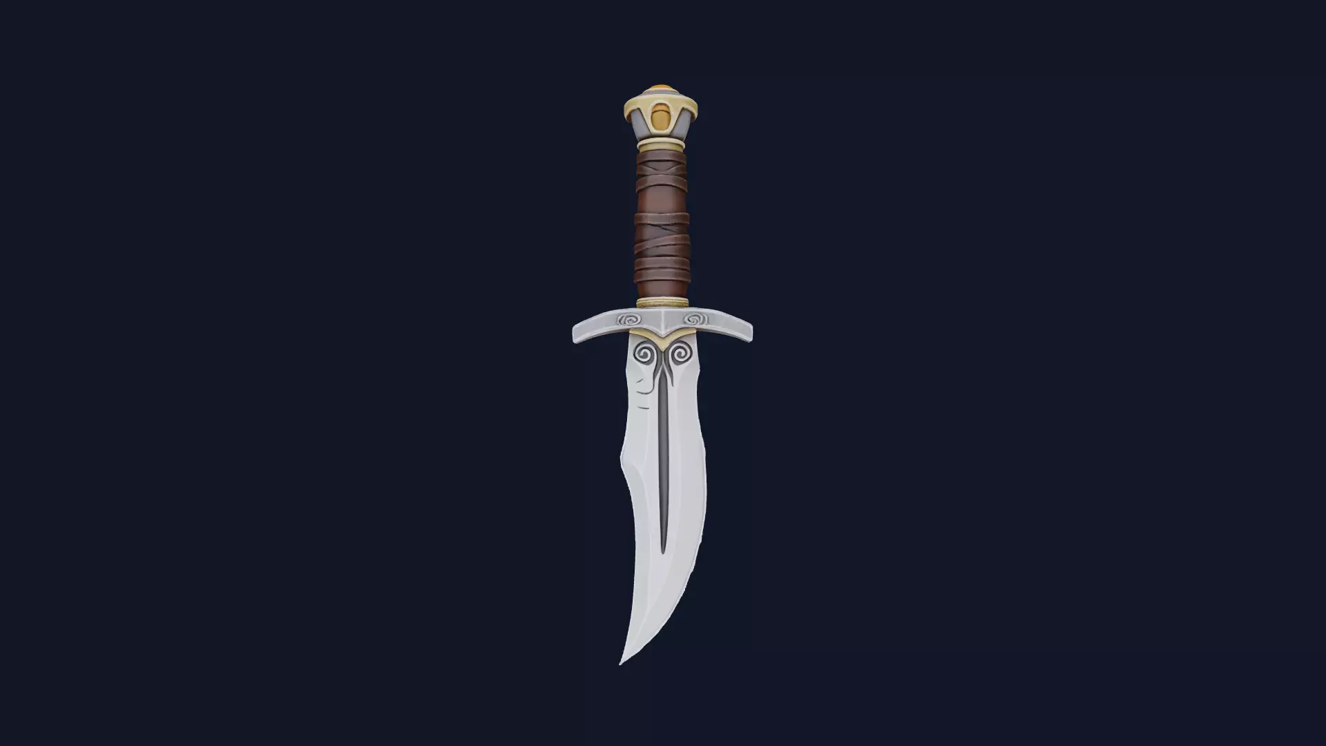 Fantasy Runic Dagger 3D Model 3D model