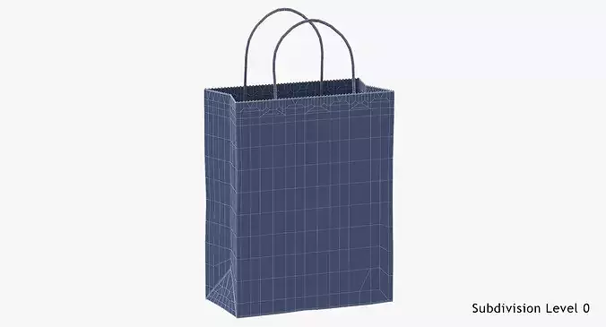 Recycled Paper Bags 01 06 3D model 2