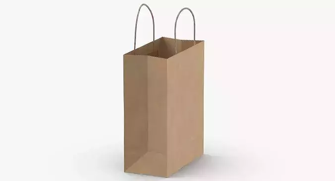Recycled Paper Bags 01 06 3D model 7