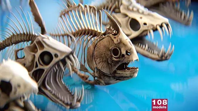 Fish and Underwater Creatures Skeleton Collection