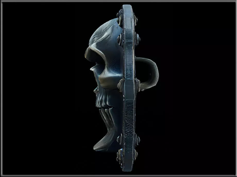 Grim Reaper Metal Plate Low-poly 3D model
