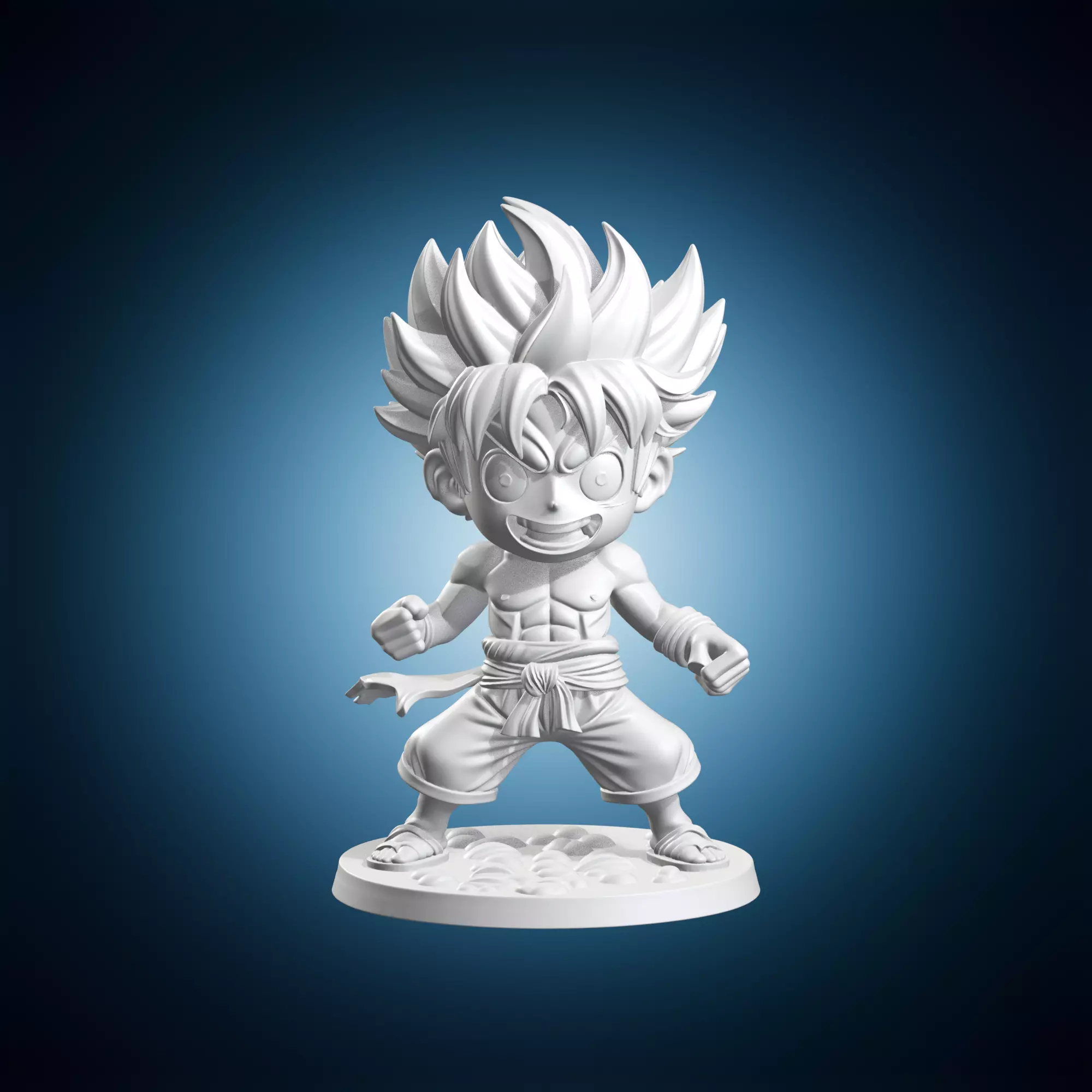 Luffy Chibi Anime Figurine 3D print model