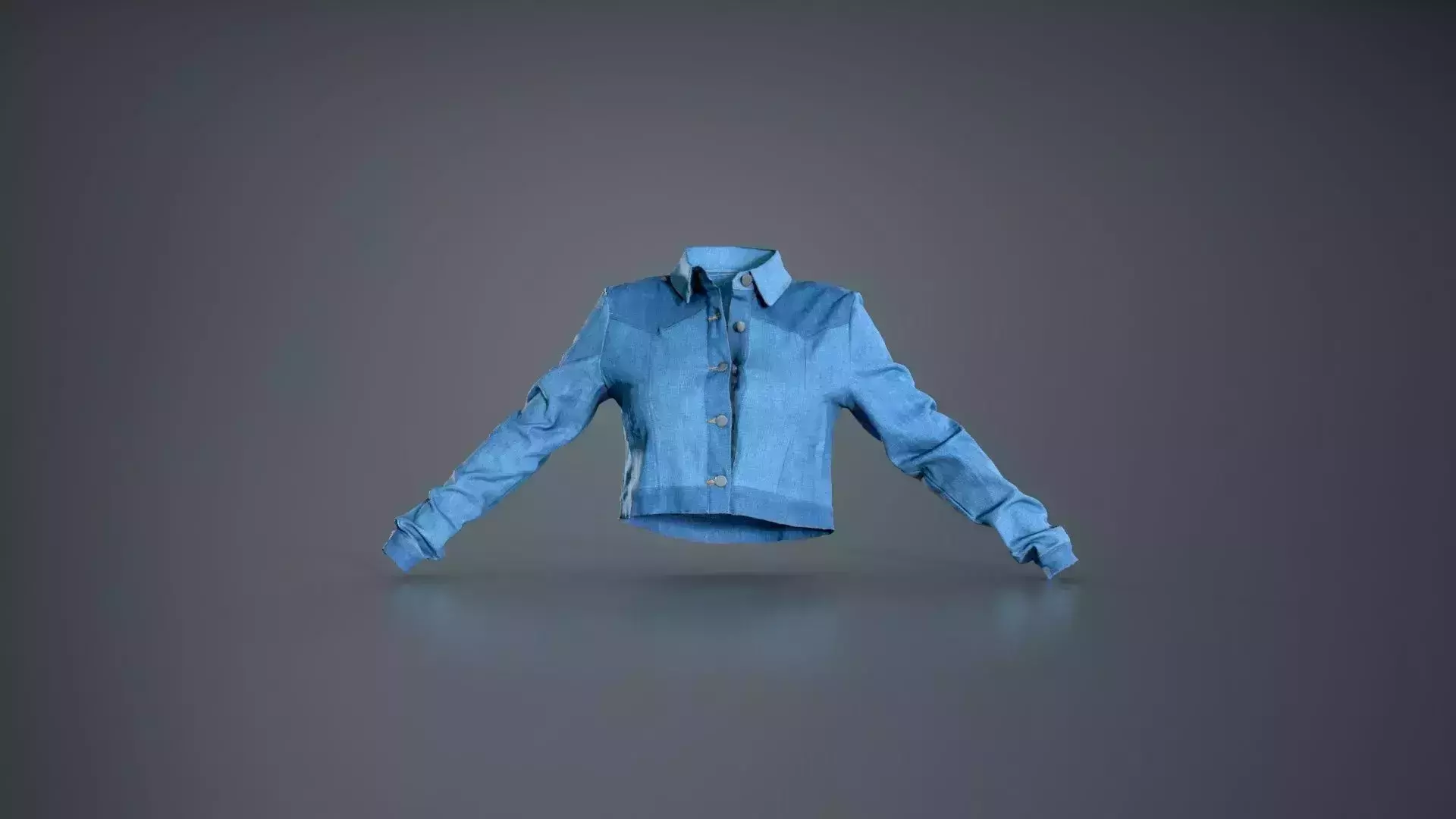 Denim Outfit with Blue Jeans Top Jeans and Leather Boots Low-poly 3D model