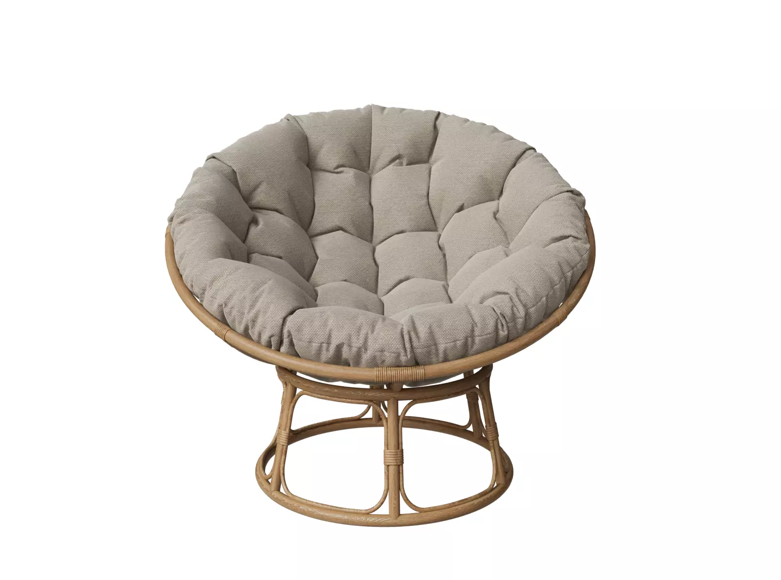 Papasan Rattan Chair 3D Model Low-poly 3D model