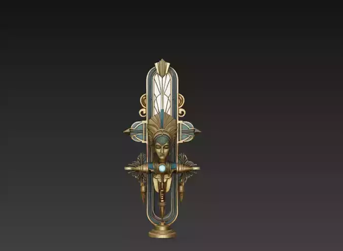 Art Deco Egyptian Goddess Wall Sculpture
