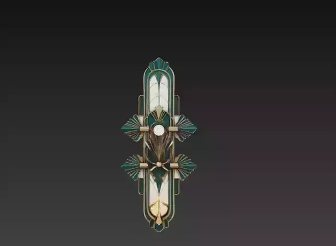 Art Deco Geometric Wall Ornament Sculpture
