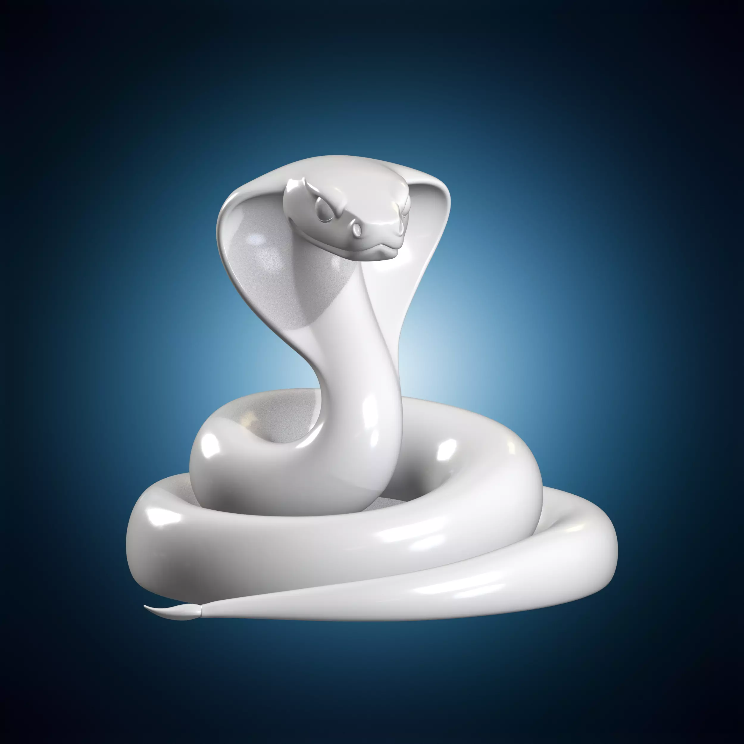 Coiled Rattlesnake 3D Print Figurine 3D print model