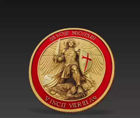 Saint Michael Archangel Victory Coin Relief
